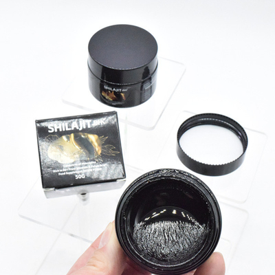 OEM Label Pribadi Shilajit Resin Dengan Asam Fulvic, Himalaya Shilajit Resin Suplemen