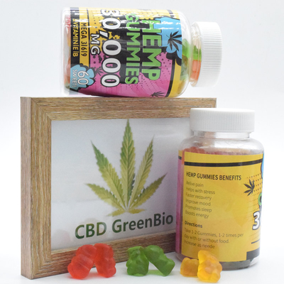 25mg Spektrum Luas CBD Gummies Anxiety Melepaskan Premium Organik
