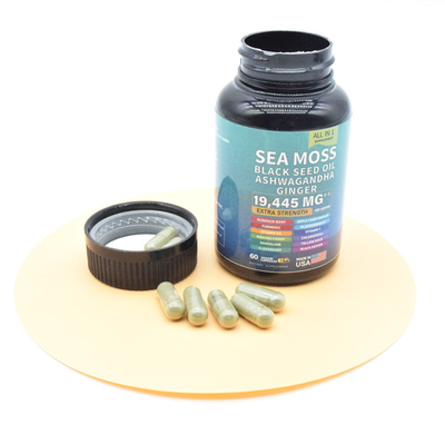 Natural Sea Moss Capsules Pure Himalayan Gold Capsules Label Pribadi
