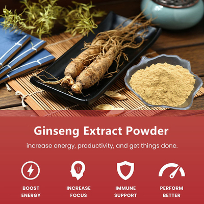 80 Mesh Ginseng Root Extract Powder 1% -80% Ekstrak Tumbuhan Alami