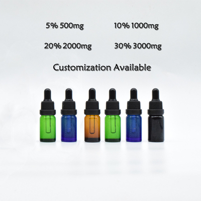 Golden 10ml CBD Minyak Spektrum Penuh 5% -30% Membantu Perawatan Kesehatan Tidur