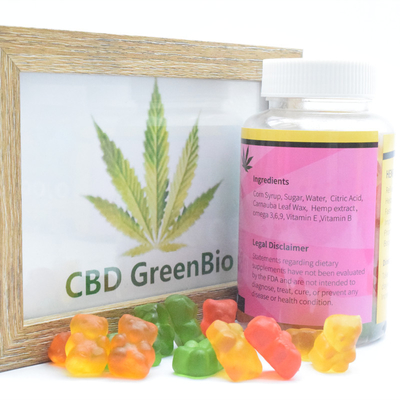 Ekstrak Rami CBD Sleep Gummy Pain Stress Release 220g Per Botol CBD Gummy Peach Rings