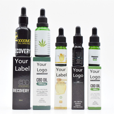 OEM ODM Spektrum Luas Minyak CBD THC Gratis Untuk Perawatan Sehat 500mg 1000mg
