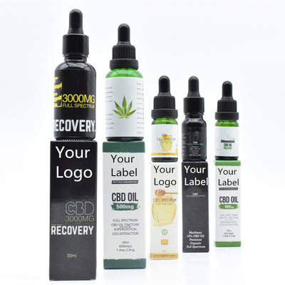 OEM ODM Spektrum Luas Minyak CBD THC Gratis Untuk Perawatan Sehat 500mg 1000mg