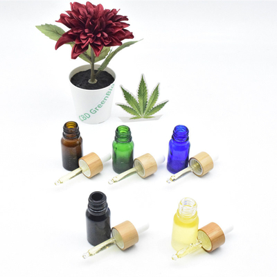 Sativa Leaf Flower CBD Tincture Oil Pain Control 10ml 20ml Hitam Botol Kaca Penetes Minyak CBD