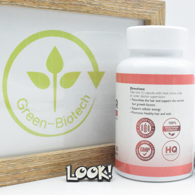 Hair Biotin Capsule Private Label 60ct Formula Pertumbuhan Rambut Suplemen Makanan