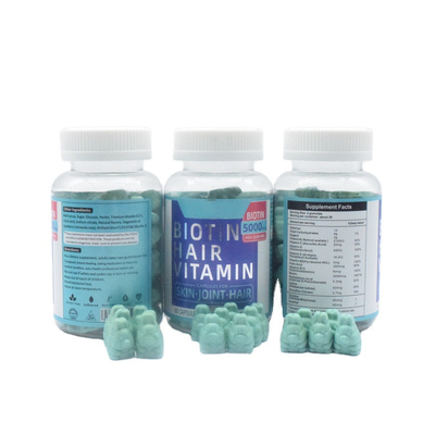 5000MCG Pertumbuhan Rambut Bear Gummies Gluten Free Dl Alpha Tocopheryl Acetate