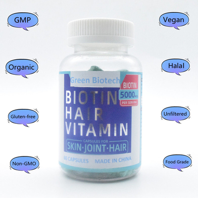 5000MCG Pertumbuhan Rambut Bear Gummies Gluten Free Dl Alpha Tocopheryl Acetate
