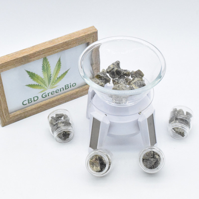 Smoke Dab CBD Wax Crumble 10 Gram Per Botol THC Gratis Ketersediaan Bio Tinggi
