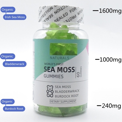 Perawatan Kulit Organik Sea Moss Gummy Detox Penurunan Berat Badan Kelas Premium
