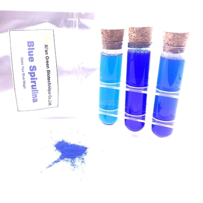 Pewarna Makanan Alami ISO Murni Biru Spirulina Phycocyanin Powder Nilai E18