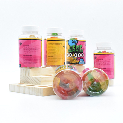 GMP  CBD Gummy 25mg Melepaskan Rasa Sakit Food Grade 60 Gummies Per Botol